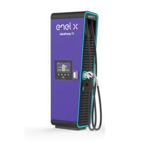 Ładowarka samochodowa EV Enel X JuicePump 75 Trio, CCS2 + CHAdeMO+ AC Typ 2 22kW gniazdo , Kabel do 75 kW, 1 zasilacz, trójfazowy, RFID, cellular, (niski wyświetlacz)